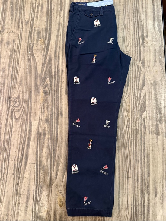 Polo Ralph Lauren Other - Polo Ralph Lauren 36x32 Navy all over print Embroidered Polo Chino pants